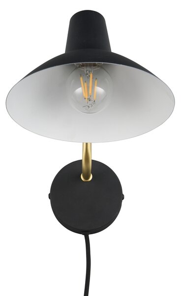 Φωτιστικό Επίτοιχο Trio Lighting TRAVELLER 263470180 Μαύρο Ματ (Black Mat) και Χρυσό Χρώμα (Gold Coloured)