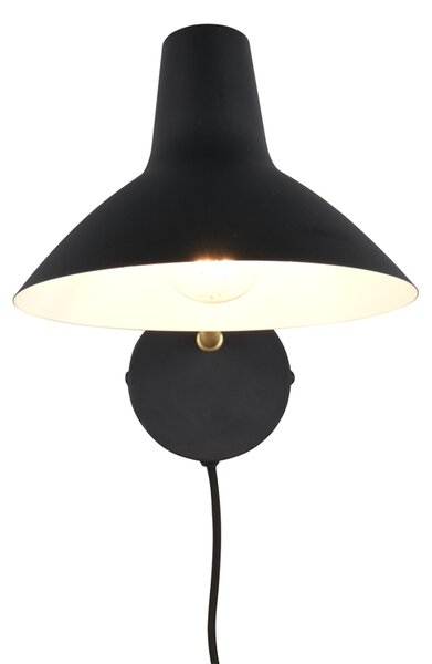 Φωτιστικό Επίτοιχο Trio Lighting TRAVELLER 263470180 Μαύρο Ματ (Black Mat) και Χρυσό Χρώμα (Gold Coloured)