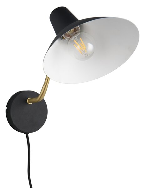 Φωτιστικό Επίτοιχο Trio Lighting TRAVELLER 263470180 Μαύρο Ματ (Black Mat) και Χρυσό Χρώμα (Gold Coloured)