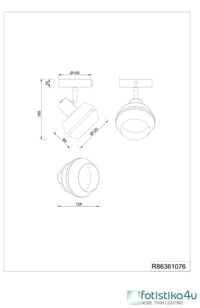Φωτιστικό Σποτ Reality Lighting -RL ISLA R86361076 Γκρι (Grey)