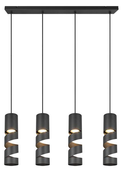 Φωτιστικό Κρεμαστό Trio Lighting STREAM 364000432 Μαύρο Ματ (Black Mat)