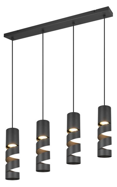 Φωτιστικό Κρεμαστό Trio Lighting STREAM 364000432 Μαύρο Ματ (Black Mat)