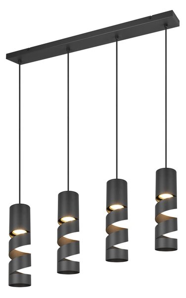 Φωτιστικό Κρεμαστό Trio Lighting STREAM 364000432 Μαύρο Ματ (Black Mat)