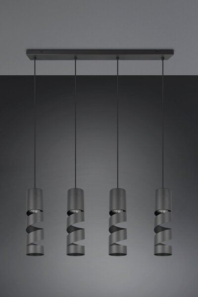 Φωτιστικό Κρεμαστό Trio Lighting STREAM 364000432 Μαύρο Ματ (Black Mat)