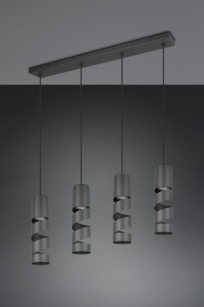 Φωτιστικό Κρεμαστό Trio Lighting STREAM 364000432 Μαύρο Ματ (Black Mat)