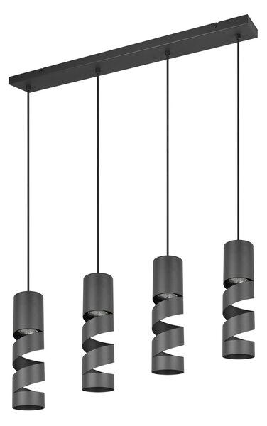 Φωτιστικό Κρεμαστό Trio Lighting STREAM 364000432 Μαύρο Ματ (Black Mat)