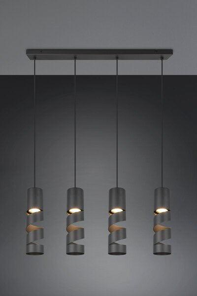 Φωτιστικό Κρεμαστό Trio Lighting STREAM 364000432 Μαύρο Ματ (Black Mat)