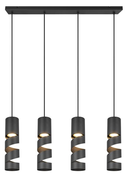Φωτιστικό Κρεμαστό Trio Lighting STREAM 364000432 Μαύρο Ματ (Black Mat)