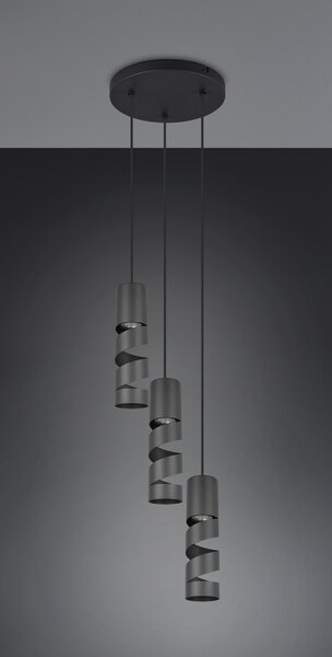 Φωτιστικό Κρεμαστό Trio Lighting STREAM 364030332 Μαύρο Ματ (Black Mat)
