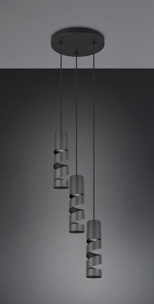 Φωτιστικό Κρεμαστό Trio Lighting STREAM 364030332 Μαύρο Ματ (Black Mat)