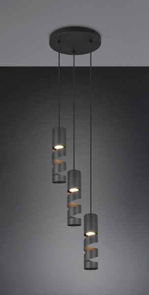 Φωτιστικό Κρεμαστό Trio Lighting STREAM 364030332 Μαύρο Ματ (Black Mat)