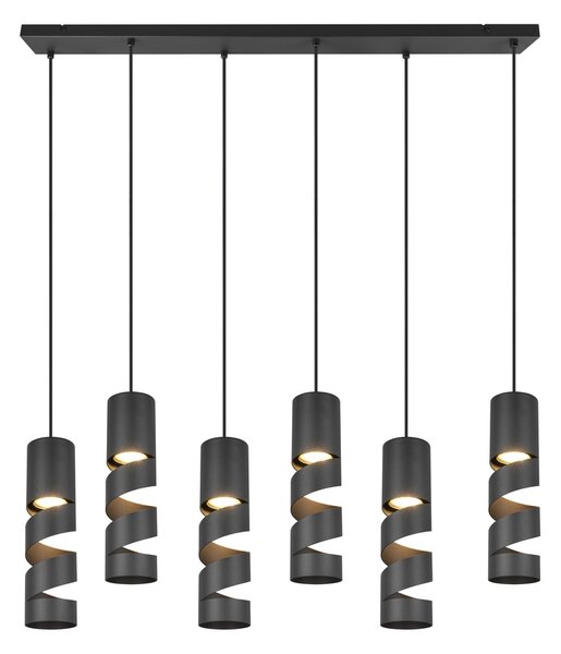 Φωτιστικό Κρεμαστό Trio Lighting STREAM 364000632 Μαύρο Ματ (Black Mat)