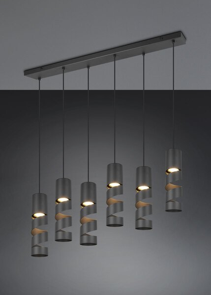 Φωτιστικό Κρεμαστό Trio Lighting STREAM 364000632 Μαύρο Ματ (Black Mat)