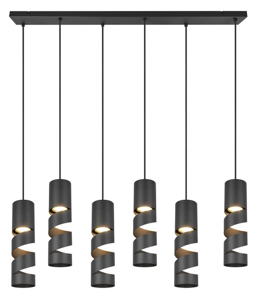 Φωτιστικό Κρεμαστό Trio Lighting STREAM 364000632 Μαύρο Ματ (Black Mat)