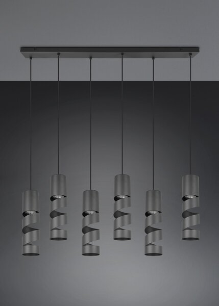 Φωτιστικό Κρεμαστό Trio Lighting STREAM 364000632 Μαύρο Ματ (Black Mat)