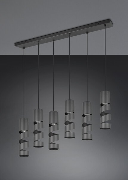 Φωτιστικό Κρεμαστό Trio Lighting STREAM 364000632 Μαύρο Ματ (Black Mat)