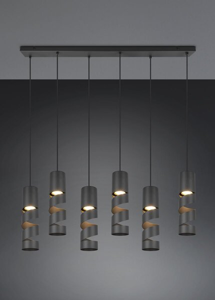 Φωτιστικό Κρεμαστό Trio Lighting STREAM 364000632 Μαύρο Ματ (Black Mat)