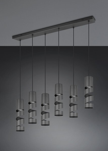 Φωτιστικό Κρεμαστό Trio Lighting STREAM 364000632 Μαύρο Ματ (Black Mat)