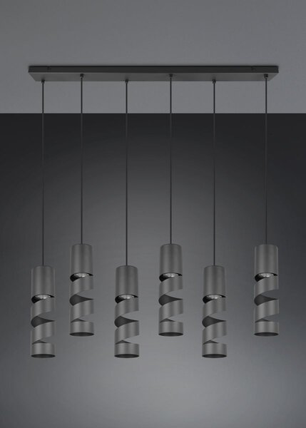 Φωτιστικό Κρεμαστό Trio Lighting STREAM 364000632 Μαύρο Ματ (Black Mat)