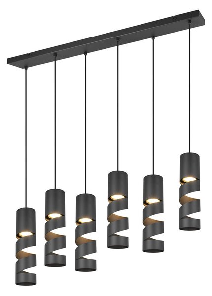 Φωτιστικό Κρεμαστό Trio Lighting STREAM 364000632 Μαύρο Ματ (Black Mat)