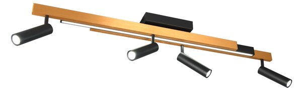 Φωτιστικό Οροφής Trio Lighting ZENO 648310580 Μαύρο Ματ (Black Mat) και Χρυσό Χρώμα (Gold Coloured) 2700 - 6500K