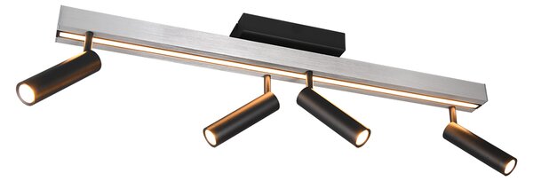 Φωτιστικό Οροφής Trio Lighting ZENO 648310505 Βουρτσιστό Αλουμίνιο (Brushed Aluminium) 2700 - 6500K