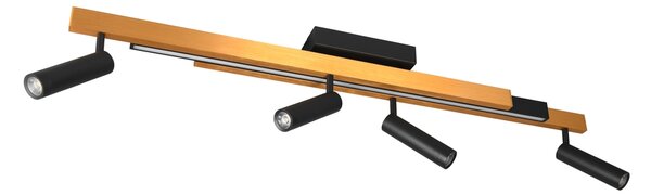 Φωτιστικό Οροφής Trio Lighting ZENO 648310580 Μαύρο Ματ (Black Mat) και Χρυσό Χρώμα (Gold Coloured) 2700 - 6500K