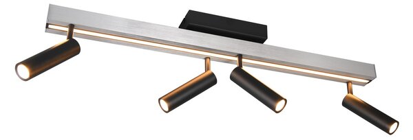 Φωτιστικό Οροφής Trio Lighting ZENO 648310505 Βουρτσιστό Αλουμίνιο (Brushed Aluminium) 2700 - 6500K