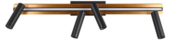 Φωτιστικό Οροφής Trio Lighting ZENO 648310580 Μαύρο Ματ (Black Mat) και Χρυσό Χρώμα (Gold Coloured) 2700 - 6500K