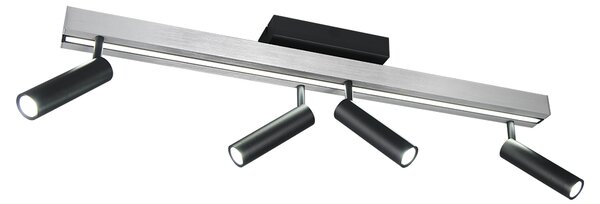 Φωτιστικό Οροφής Trio Lighting ZENO 648310505 Βουρτσιστό Αλουμίνιο (Brushed Aluminium) 2700 - 6500K
