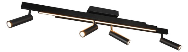 Φωτιστικό Οροφής Trio Lighting ZENO 648310532 Μαύρο Ματ (Black Mat) 2700 - 6500K