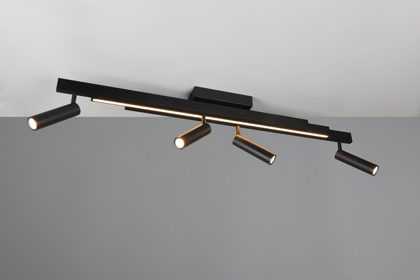 Φωτιστικό Οροφής Trio Lighting ZENO 648310532 Μαύρο Ματ (Black Mat) 2700 - 6500K