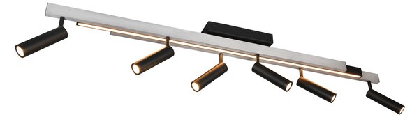 Φωτιστικό Οροφής Trio Lighting ZENO 648310705 Βουρτσιστό Αλουμίνιο (Brushed Aluminium) 2700 - 6500K