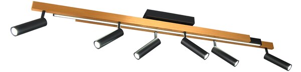 Φωτιστικό Οροφής Trio Lighting ZENO 648310780 Μαύρο Ματ (Black Mat) και Χρυσό Χρώμα (Gold Coloured) 2700 - 6500K