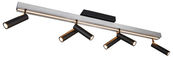 Φωτιστικό Οροφής Trio Lighting ZENO 648310705 Βουρτσιστό Αλουμίνιο (Brushed Aluminium) 2700 - 6500K