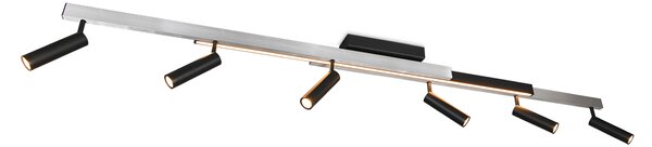 Φωτιστικό Οροφής Trio Lighting ZENO 648310705 Βουρτσιστό Αλουμίνιο (Brushed Aluminium) 2700 - 6500K