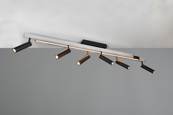 Φωτιστικό Οροφής Trio Lighting ZENO 648310705 Βουρτσιστό Αλουμίνιο (Brushed Aluminium) 2700 - 6500K