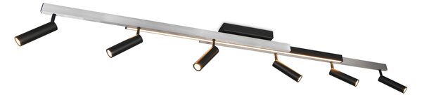 Φωτιστικό Οροφής Trio Lighting ZENO 648310705 Βουρτσιστό Αλουμίνιο (Brushed Aluminium) 2700 - 6500K