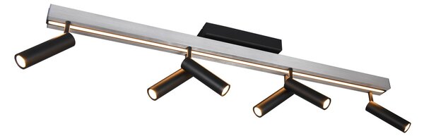 Φωτιστικό Οροφής Trio Lighting ZENO 648310705 Βουρτσιστό Αλουμίνιο (Brushed Aluminium) 2700 - 6500K