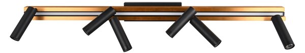 Φωτιστικό Οροφής Trio Lighting ZENO 648310780 Μαύρο Ματ (Black Mat) και Χρυσό Χρώμα (Gold Coloured) 2700 - 6500K