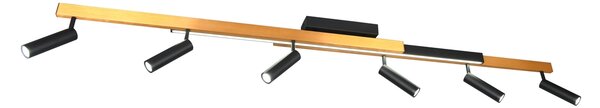Φωτιστικό Οροφής Trio Lighting ZENO 648310780 Μαύρο Ματ (Black Mat) και Χρυσό Χρώμα (Gold Coloured) 2700 - 6500K