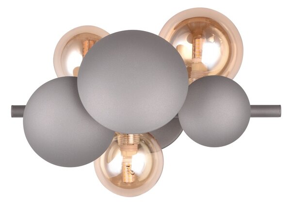 Φωτιστικό Επίτοιχο Trio Lighting BUBBLE 217400342 Ανθρακί (Anthracite)