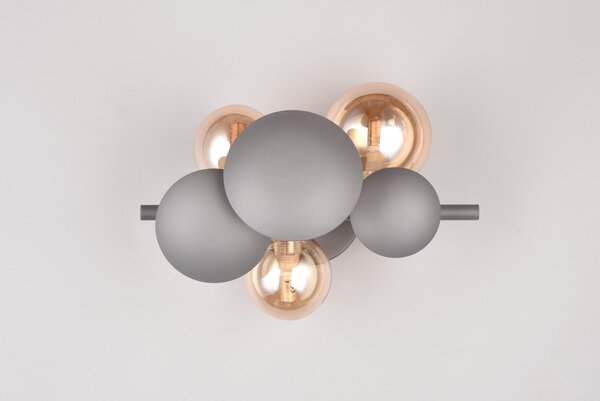 Φωτιστικό Επίτοιχο Trio Lighting BUBBLE 217400342 Ανθρακί (Anthracite)