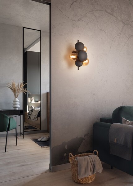 Φωτιστικό Επίτοιχο Trio Lighting BUBBLE 217400342 Ανθρακί (Anthracite)