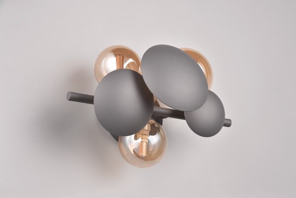 Φωτιστικό Επίτοιχο Trio Lighting BUBBLE 217400342 Ανθρακί (Anthracite)