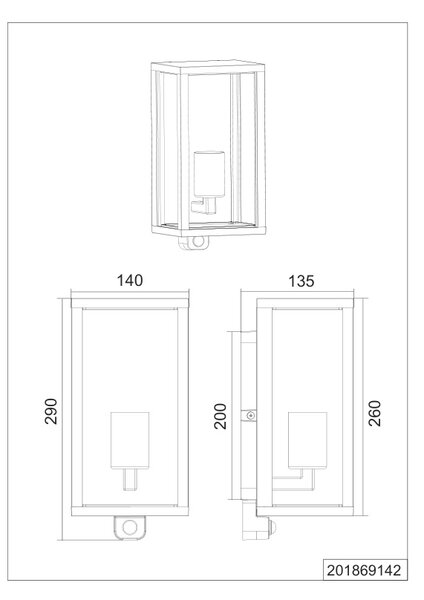 Φωτιστικό Επίτοιχο Trio Lighting GARONNE 201869142 Ανθρακί (Anthracite)