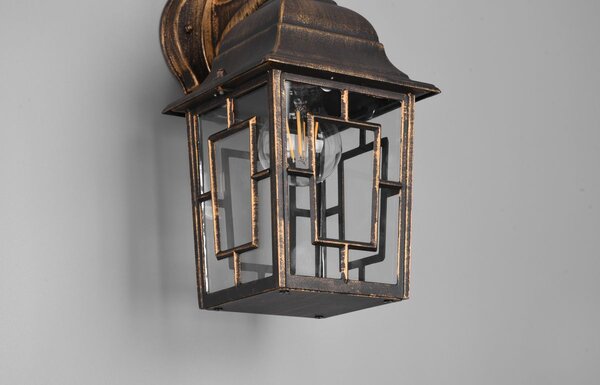Φωτιστικό Επίτοιχο Trio Lighting VOLTURNO 205967128 Αντικέ Καφέ-Σκουριά (Antique Rust)