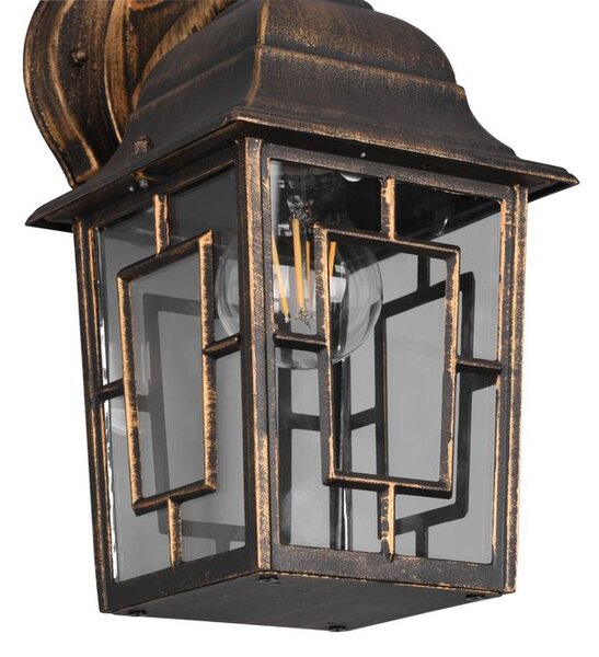 Φωτιστικό Επίτοιχο Trio Lighting VOLTURNO 205967128 Αντικέ Καφέ-Σκουριά (Antique Rust)