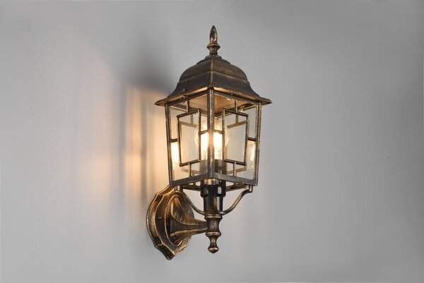 Φωτιστικό Επίτοιχο Trio Lighting VOLTURNO 205960128 Αντικέ Καφέ-Σκουριά (Antique Rust)
