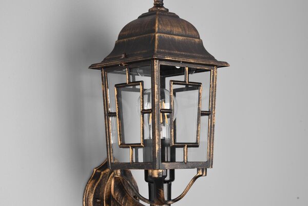 Φωτιστικό Επίτοιχο Trio Lighting VOLTURNO 205960128 Αντικέ Καφέ-Σκουριά (Antique Rust)